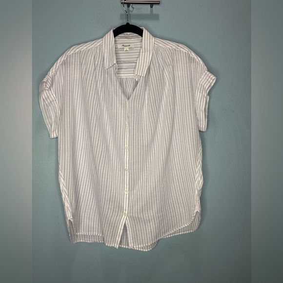 Madewell Tops - Madewell Central Tunic Striped Shirt Size Small